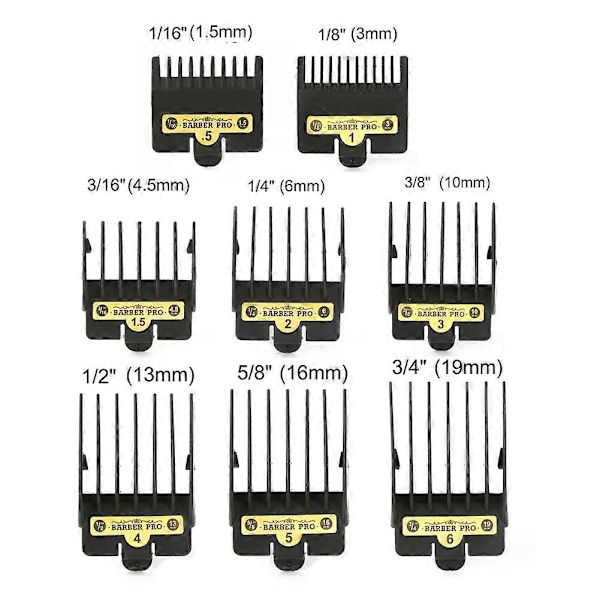 Premium Klippkammar för BaByliss Barberology FX825, FX870, FX880, 38 Black