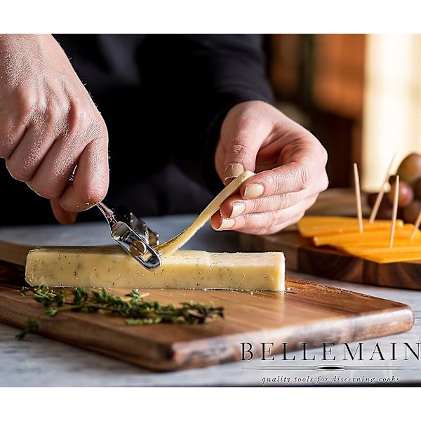 Ostskjærer i rustfritt stål - Håndholdt ostekutter for cheddar, Gruyere, Raclette, Mozzarella-ostblokk, justerbar osthøvel, tykk