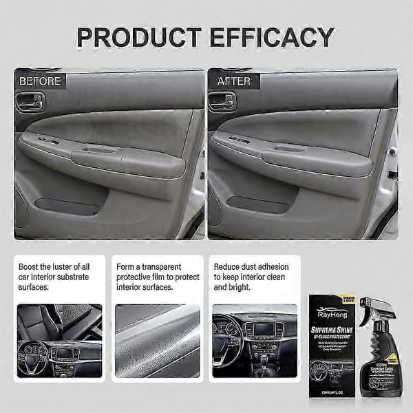 Hi-Gloss Interior Protectant Spray - Instrumentbräda och trimdetaljer med överlägset UV-skydd för bilinteriör Ny ankomst S06