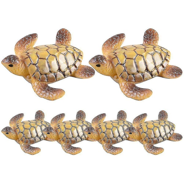 6 kpl Miniatyyri kilpikonnahahmo Kilpikonnastatus Mikromaisemakilpikonnakoristeita