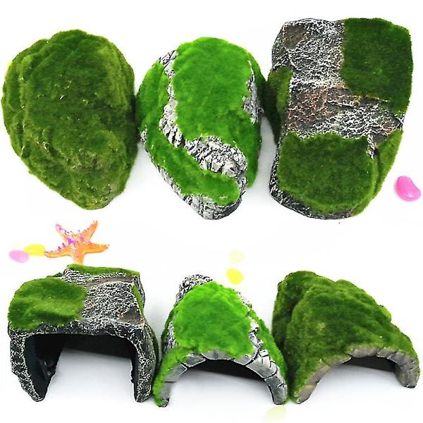 Krybdyr Habitat Dekoration Skjulested Fisk Skildpadde Tank Solbad Ornament ZR-016B