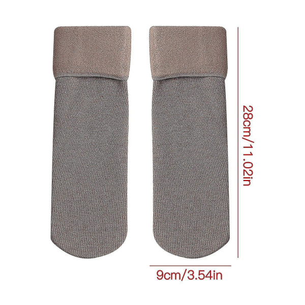 Vintersnøsokker pluss fløyelstykke sokker bomullssokker med mellomrør for kvinner Vertikalt mønster Rett 50 g varme sokker