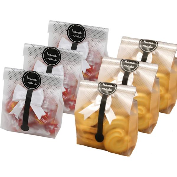 Transparent plastikpose, brugt til at pakke cookies, cookies, chokolade