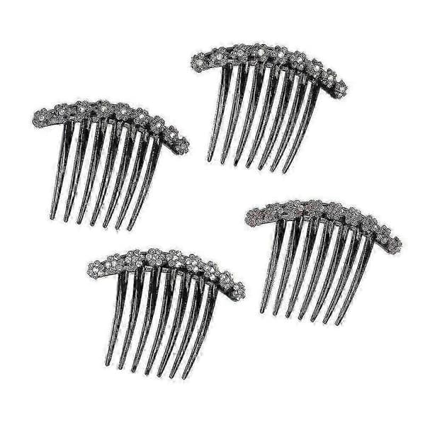 Hårkambsett med 4 Rhinestone Tenner Hårkam--