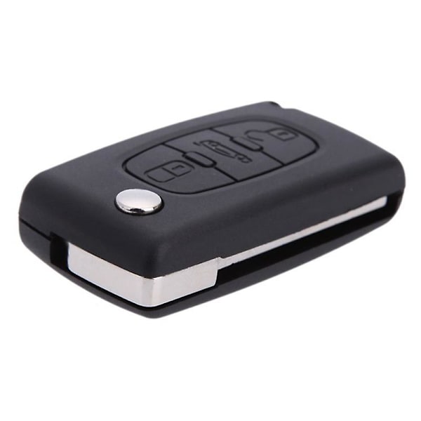 Fällbar fjärrbilnyckellös nyckelfodral för Peugeot 407 307 308 607 3 knappar