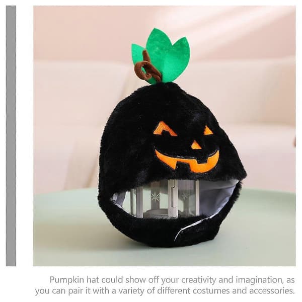 Gresskarhatt Prop Halloween Hodeplagg Performance Hatt Halloween Party Hatt Dekor Black 33X22CM