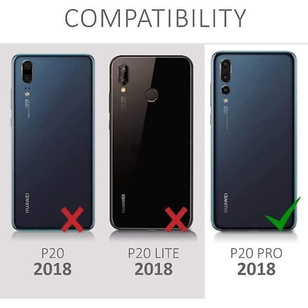 Huawei P20 Pro Halskjede Deksel Transparent Silikon med Halskjede Snøring Halskjede Telefondeksel Sølv