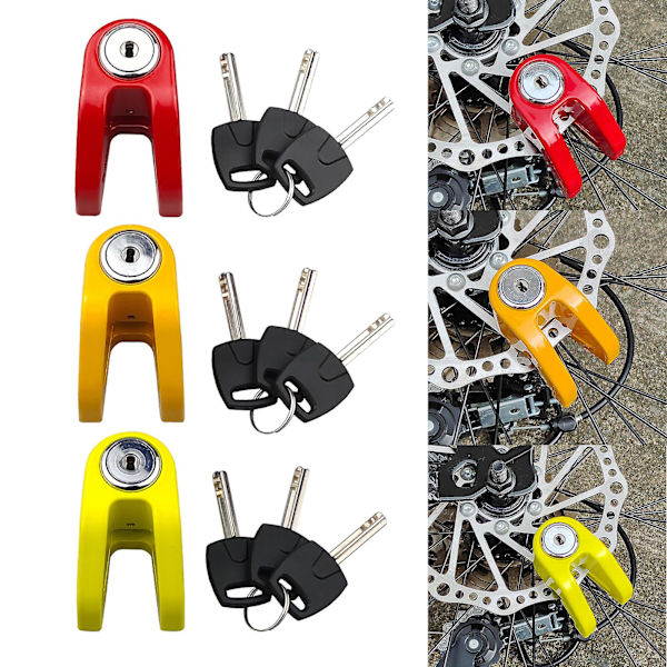 Safety Lock Motorcycle Scooter Brake Disc Brake Wheel Lock Mountain Road Bikes Orange