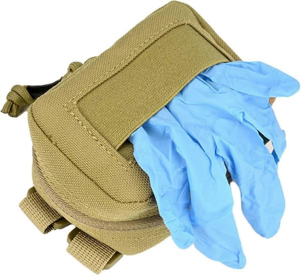 Multifunktionel lille værktøjstaske til handsker, 500D nylonpose til rygsæk eller bælte, udendørs tilbehør med elastisk åbning Army Green