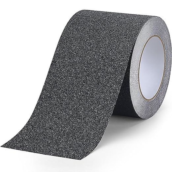Trappstegsanti-halktejp, 10cm*5m, Säkerhetstejp, Halksäker Trappstegsdekaler, Vattentät, Inomhus & Utomhus, Svart