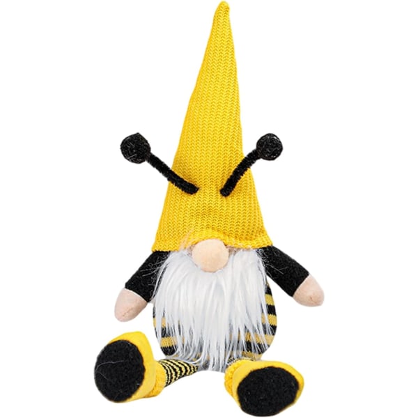Bee Gnome Decor - Ansiktsløs Elf Dwarf Stuffed Decor | Flerbruks svensk Tomte-dekor, bærbar Gnome-dukke for fest, vinduskarm