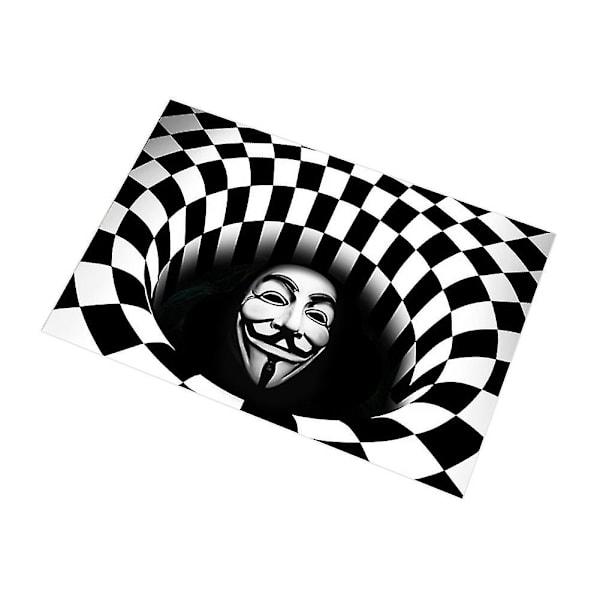 Halloween Clown Dörrmattor Avloppsclown Visuell Stun Matta Tredimensionell Vortex Golvmattor 3d Witch 60cm*90cmWitch