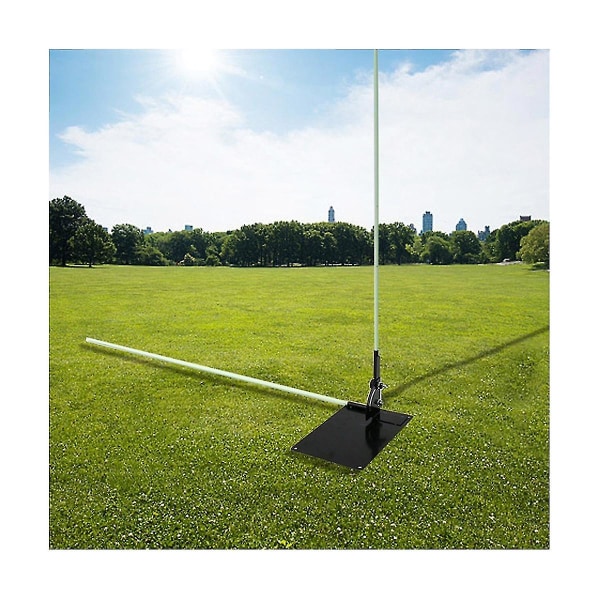Professionell golfträningsplatta för inriktning Stick Slitstark Metal Swing Trainer Träningstillbehör-xjw Black