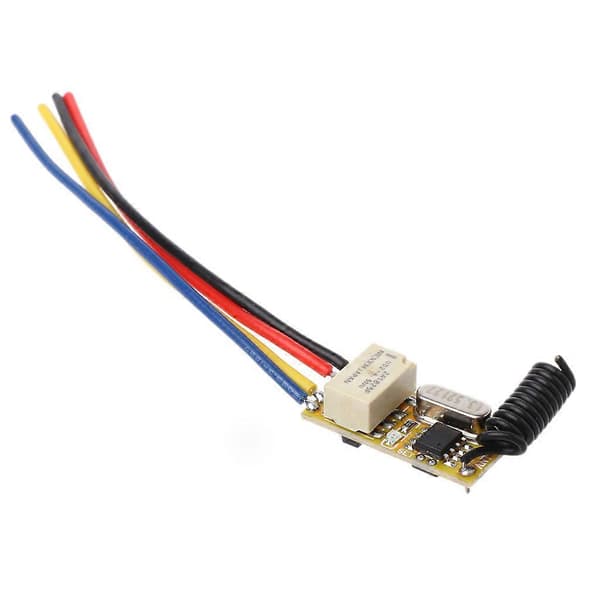 RF 2CH Mini fjernkontrollbryter Vanntett 12V DC3.7V til 24V Universal relétransmitter 433MHz mottakermodul Hjemmekontor