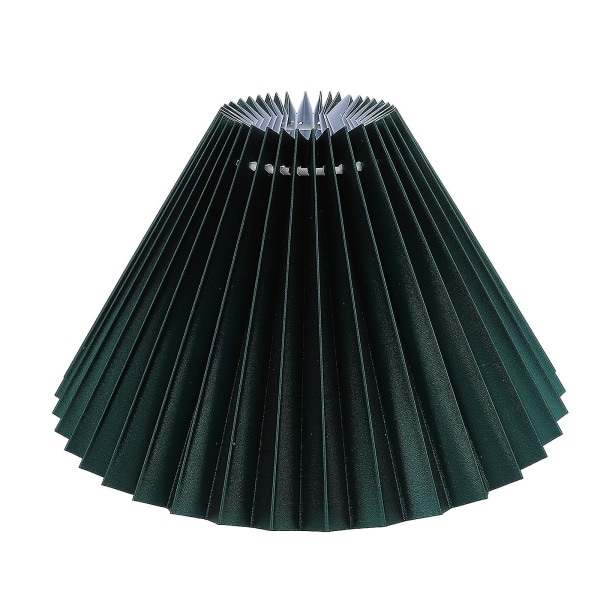 1 stk Cloth Craft Lampeskjerm Plissert lampedeksel Bordlampe tilbehør Lampedeksel Green 24X24X14CM