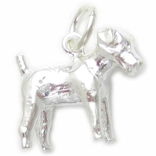 Jack Russell Terrier Dog Sterling Silver Charm .925 X 1 Dogs Terrierit - 5136