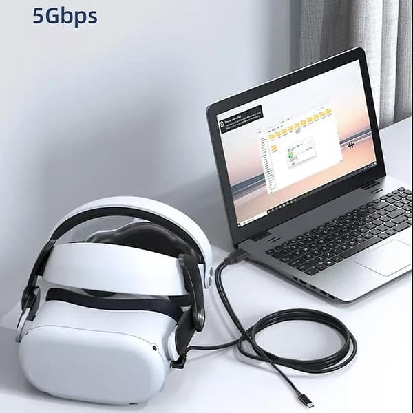 Usb3.2 Link-kabel 16ft(5m) Data Link-kabler til Quest 2/pico 4 VR-headset