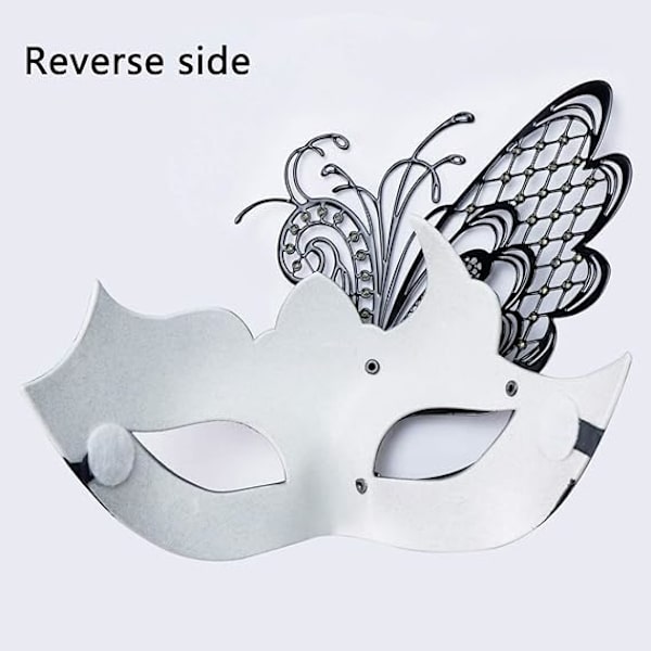 Mystisk Halloween Sommerfugl metal venetiansk maske. Velegnet til kvinders sexede kostumebold, maskerade, karnevalsfest, jul påske