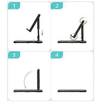 Mobile Phone Holder Rotatable Free Angle Adjustment Telescopic Chuck Stable Support (Multiple Choices) (White)