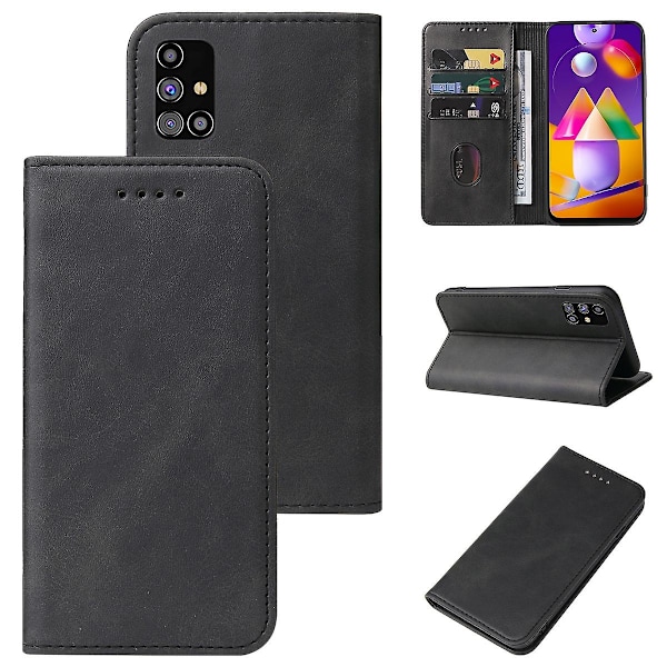 Magnetisk Lukning Læder Telefon Case til Samsung Galaxy M31s