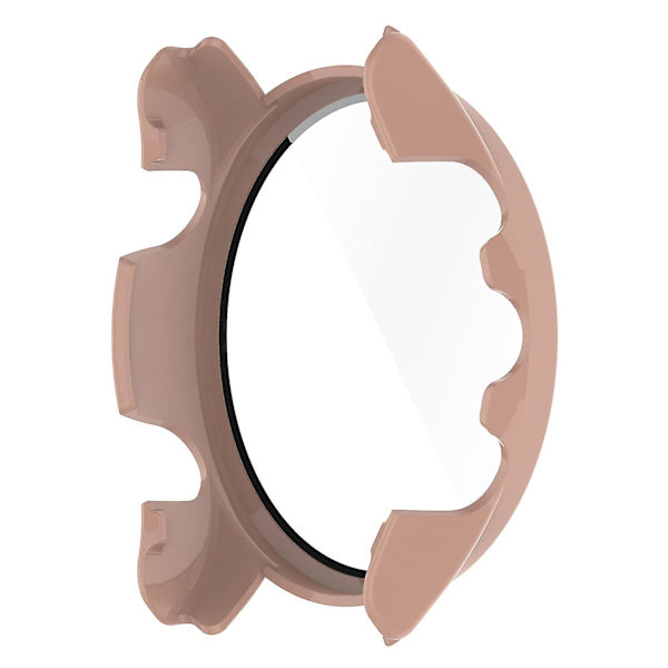 Garmin Forerunner 255:lle naarmuuntumaton ja putoamaton kova PC-kuori suojakotelo karkaistusta lasista valmistetulla näytönsuojalla Pink