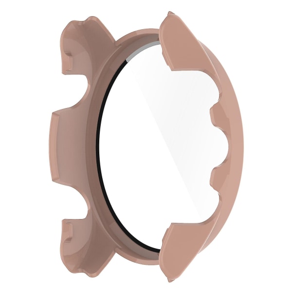 Til Garmin Forerunner 255 Anti-scratch Anti-fall Hard Pc Watch Case Beskyttende Cover Med Hærdet Glas Skærmbeskytter Pink