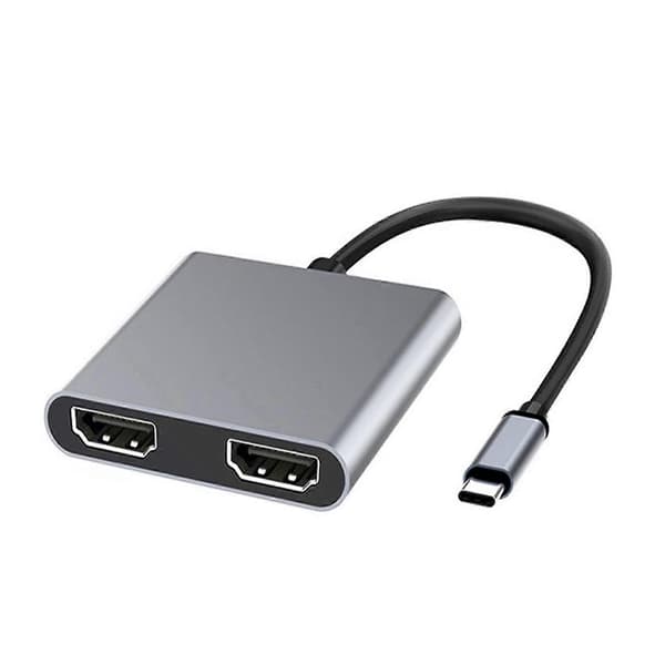 USB C Laptop Dockingstation 2 i 1 4K 30HZ Tabsfri Højtydende Dataoverførsel Type-C til Dobbelt H