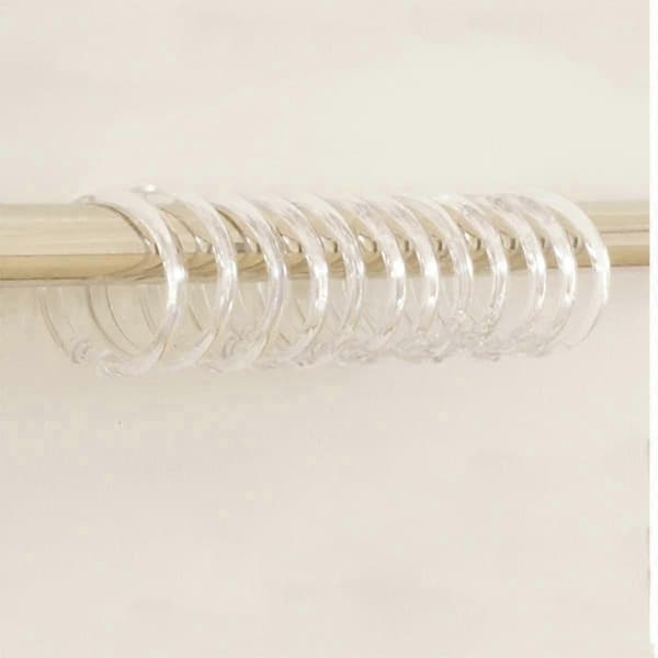 Åbne Ringe, Plastik, Transparent, 24 stk, 4,5 CM