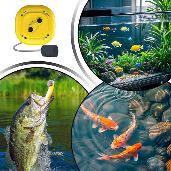 Ate-lufter 2000mAh batteri Vanntett magnetisk lading Flytende elektrisk lufter Yellow