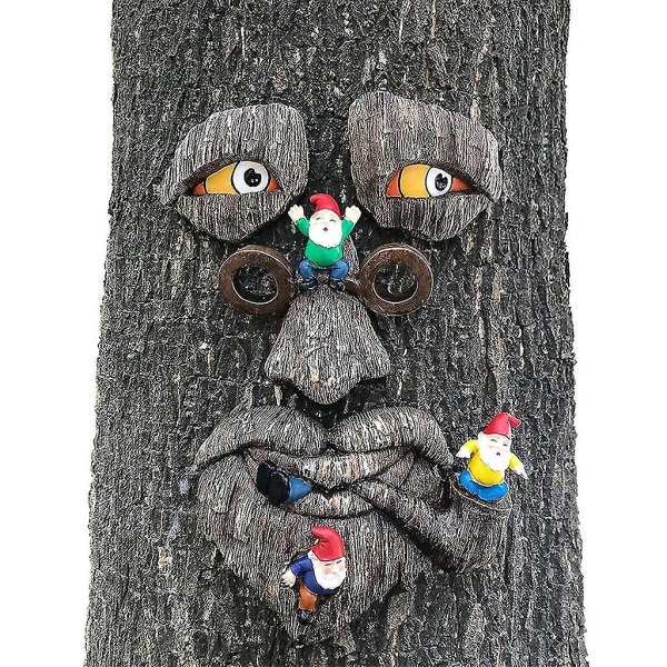 Bark Ghost Tree Face For Facial Features Yard Art Decor Garden Decoration Easter Props