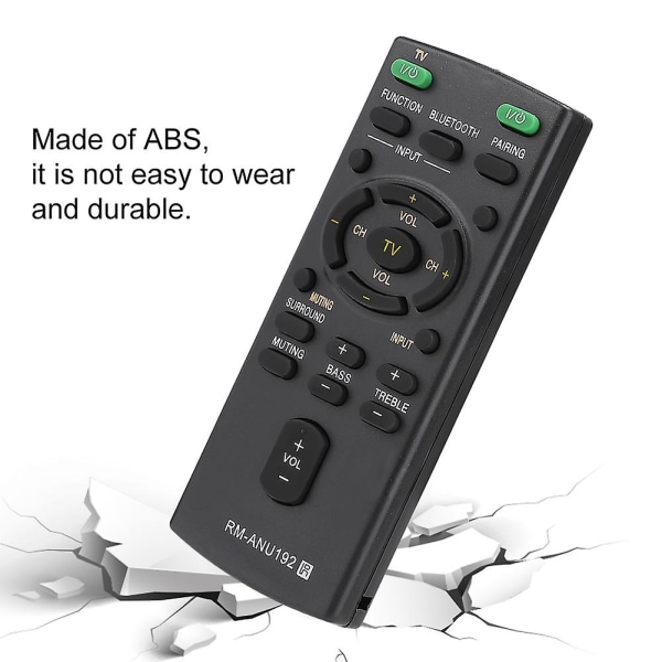 Erstatningsfjernkontroll Rm-anu192 for Sony Sound Bar Sact60bt Htct60bt Sswct60