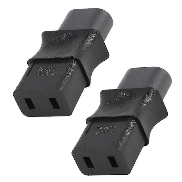 2 st 2-Pin IEC 320 C8 hane till IEC 320 C9 hona AC-adapter 6A/250V industriell strömomvandlare