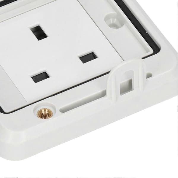 IP66 Vandtæt Britisk Standard Stikkontakt Brandsikker Robust Slagfast Elektrisk Stikkontakt 250V 13A Solid Normal