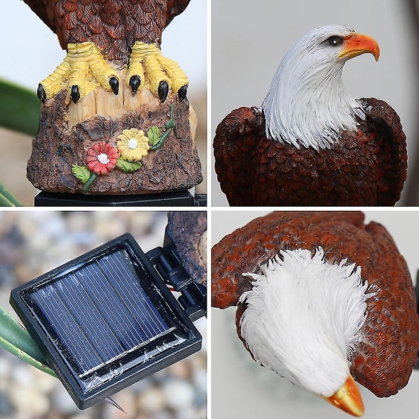 Solcelledrevet Led Hagelys Eagle Dyreplen Unike Lights Outdoor Lamps