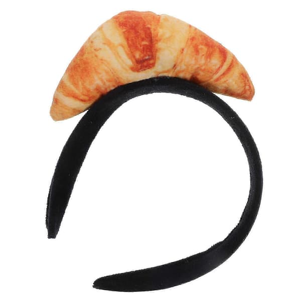 Morsomt Mathodebånd Nyhet Croissant Mathårbøyle Simuleringsbrød Hodeplagg Multi 19.00X15.50X5.00CM