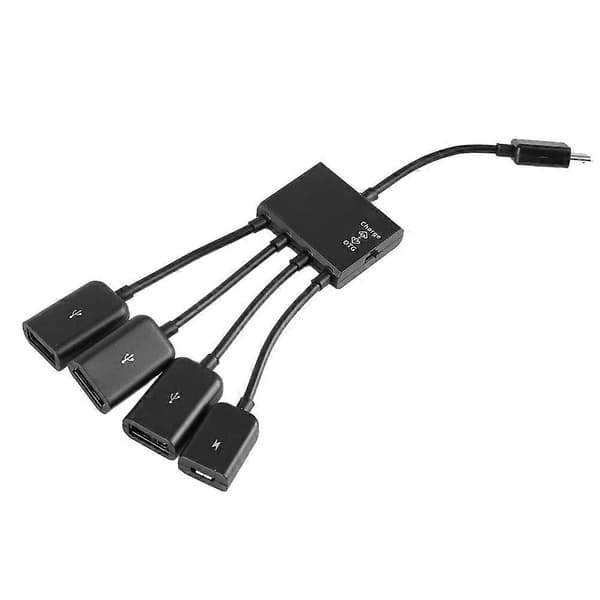 Micro USB HUB OTG Strömladdning Host Kabel Sladd Kortläsare Konverter Adapter