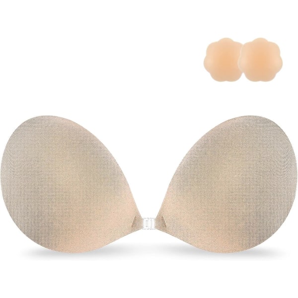 Tarttuvat rintaliivit olkaimettomat tahmeat, näkymätön Push Up silikoniliivit selkänojattomaan mekkoon nänninsuojalla