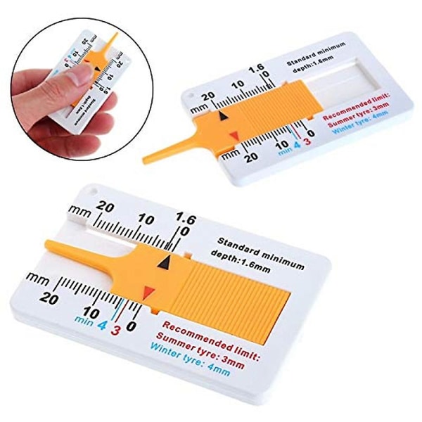 Auto Bil Dækdybde Måler 0 20mm Dæk Mønsterdybde Måler Dybde Indikator Måler Måler Motorcykel Mål Værktøj Bil Måling|dæk Tilbehør|