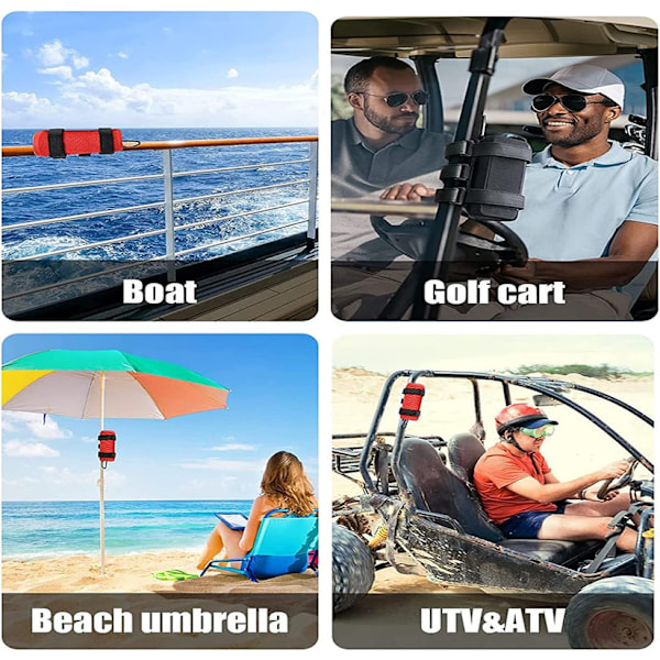 Justerbar vannflaskeholder, for de fleste bærbare Bluetooth-høyttalere, barnevogner, treningssentre, golfvogner