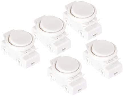 OJ-336 5-pack 2A 250V Infälld Vippströmbrytare med Ring och Vipparm Vit