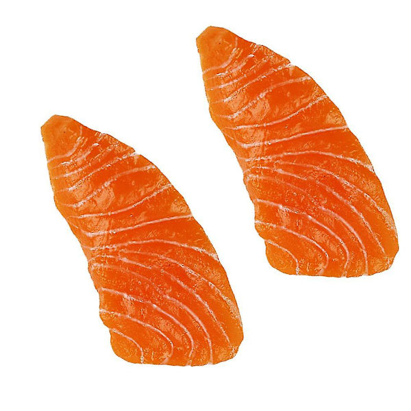 2 stk. Simuleret Laks Fillet Mad Modeller Falsk Laks Køkken Rekvisitter Til Hjemmet