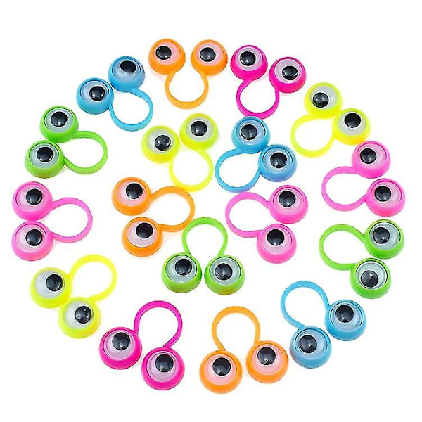 30 stk. øjenfingerdukker øje på ring dinglende øjenkugle fingerdukke ringe forsyninger fest favoriserer legetøj til børn