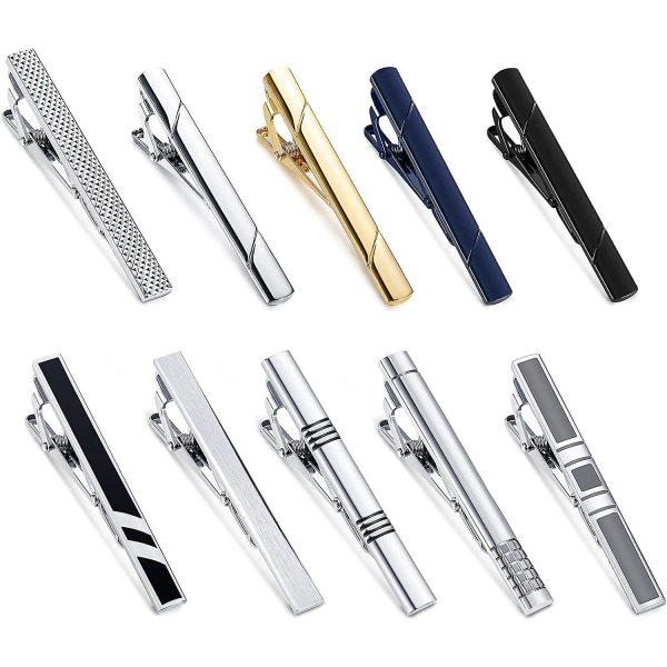 Tie Clips Set For Men Tie Bar Clip For Wedding With Gift Box