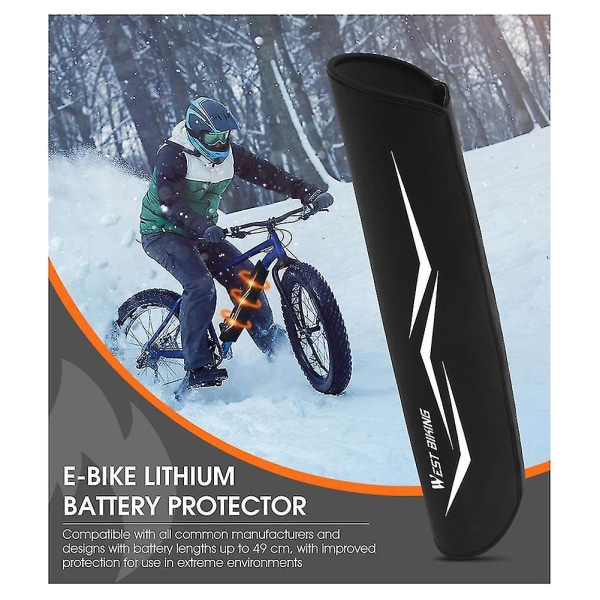 E-sykkelbatteri Nylon Fiber Beskyttelsesdeksel, E-sykkelbatteribeskyttelse for integrert rammebatteri