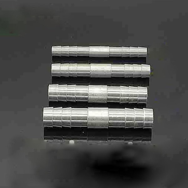 4 stk. A/C Slange Barb Lige Splice Push In Fitting Aluminium 6 8 10 12 Lige Splice Barbed Fitting