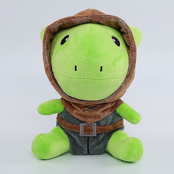 Rajan yli uusi Rogue Goblin -pehmolelu Rogue Goblin -pehmolelu pukeutuu vihreään dinosaurukseen