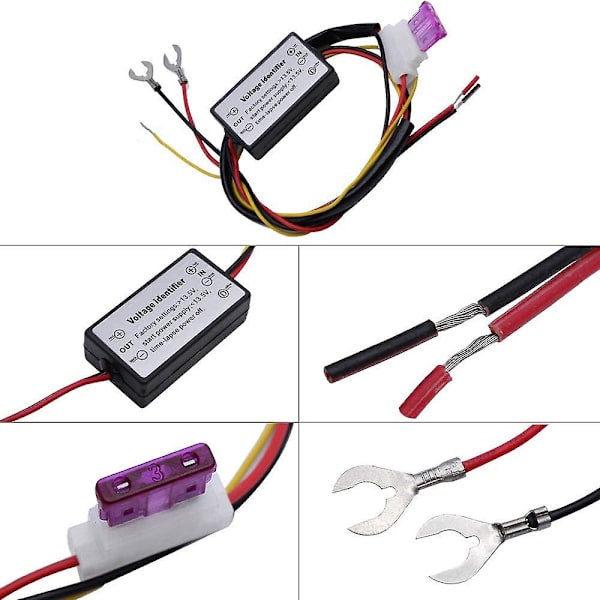Kontroll för LED-varselljus för bilar, automatisk dimmerrelä för DRL, på/av-strömbrytare (varselljuskontroll).