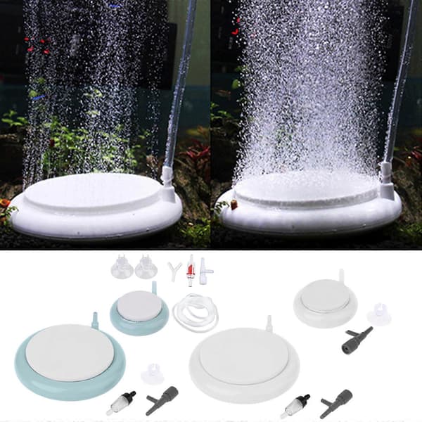 Akvarieluftsten Fisk för Tank Bubblare Luftsten Skiva Syrepump Diffusor S-50mm Green