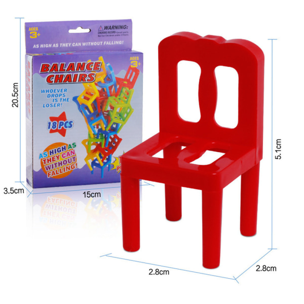 Familiebrætspil Børn Pædagogisk Legetøj Balance Stablestole Kontorspil