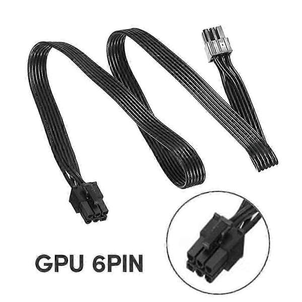 PCIe 6Pin til 6Pin strømforsyningskabel GPU 6Pin til 6pin PSUs modulært kabel 70CM